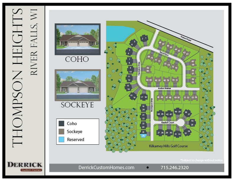 Thompson Heights Twin Homes River Falls WI Derrick Custom Homes